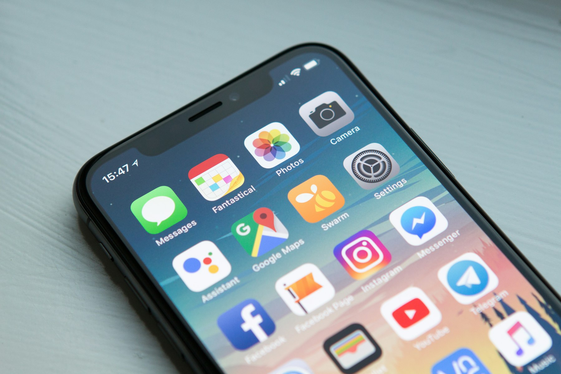 Person using a mobile app